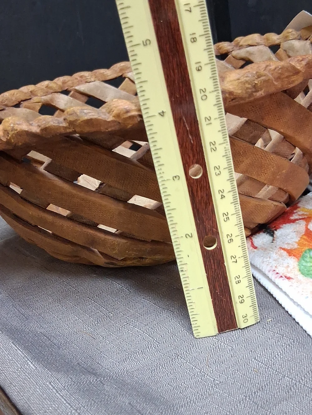 Autumn leaf design hand made dough bowl